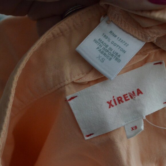 Sz XS Xirena Oversized Peach Color Cotton Long Sleeve Blouse - Picture 5 of 5